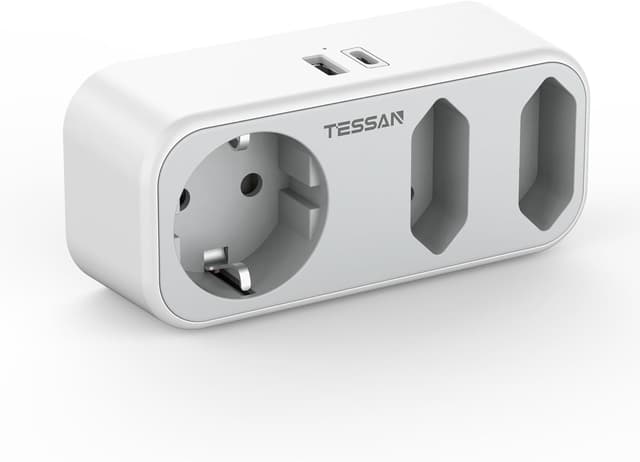 Detalle de TESSAN Mehrfachstecker mit USB, 3-fach