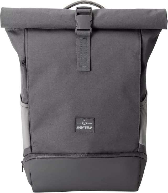 Detalle de Johnny Urban Sac à dos roll top Allen Medium gris foncé, ordinateur 16 pouces, 600D hydrofuge