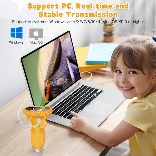 Thumbnail 4 de Ahalfcit 1000X Kinder-Mikroskop 2" Bildschirm