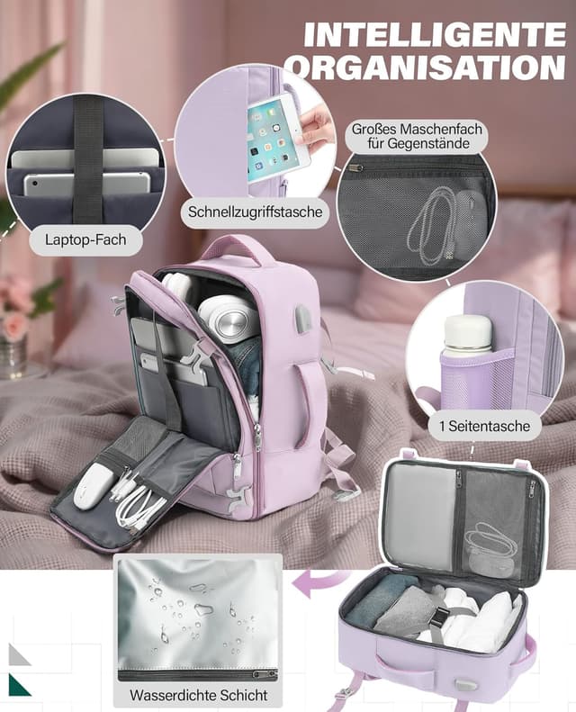 Detalle 2 de VANKEV Handgepäck Rucksack 20 L