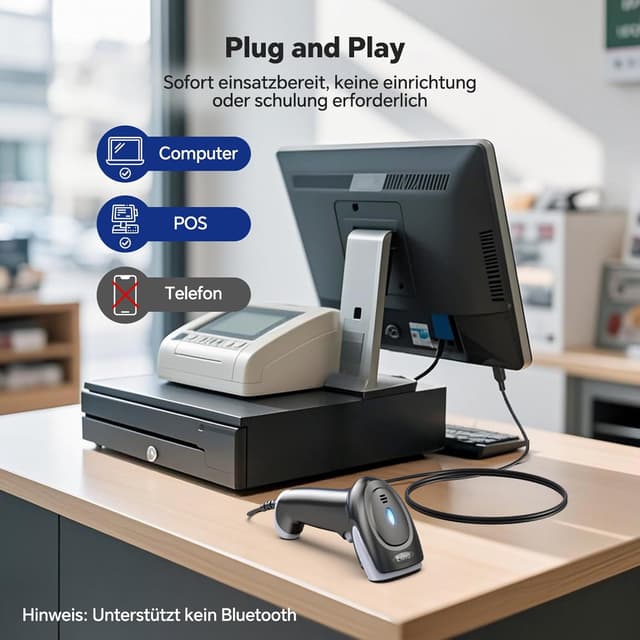 Thumbnail 1 de Eyoyo 2D Barcode Scanner lector de códigos 300/s