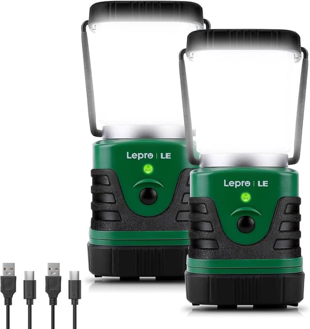 Detalle de Lepro Lanterne LED Rechargeable 1000 lm dimmable, 4 modes, étanche IP44 (lot de 2)