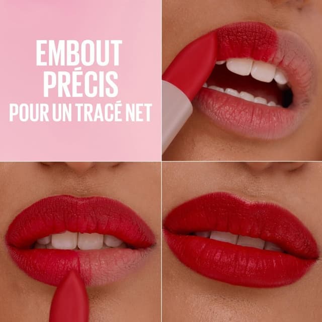 Detalle de Maybelline New York Rouge à Lèvres Sérum Maybelline Serum Lipstick Teinte 001 Crop Top (fini mat)