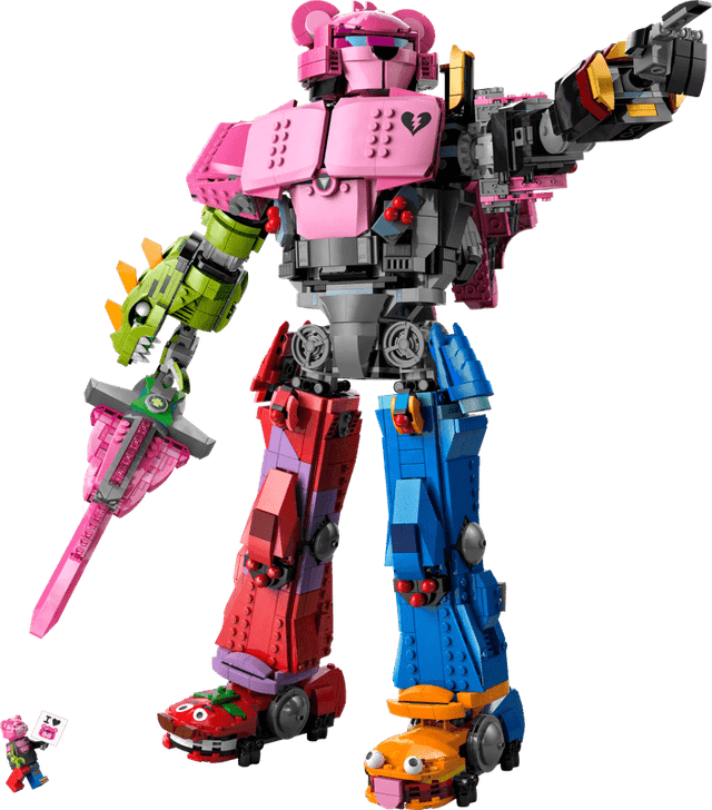 Detalle de LEGO Fortnite Mecha-Anführer 77078 (2.503 Teile) – großer Mecha zum Bauen und Ausstellen