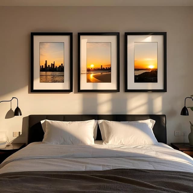 Detalle de Zreolity A3 Black Wooden Photo Frame (42 x 29.7 cm) with A4 Mount