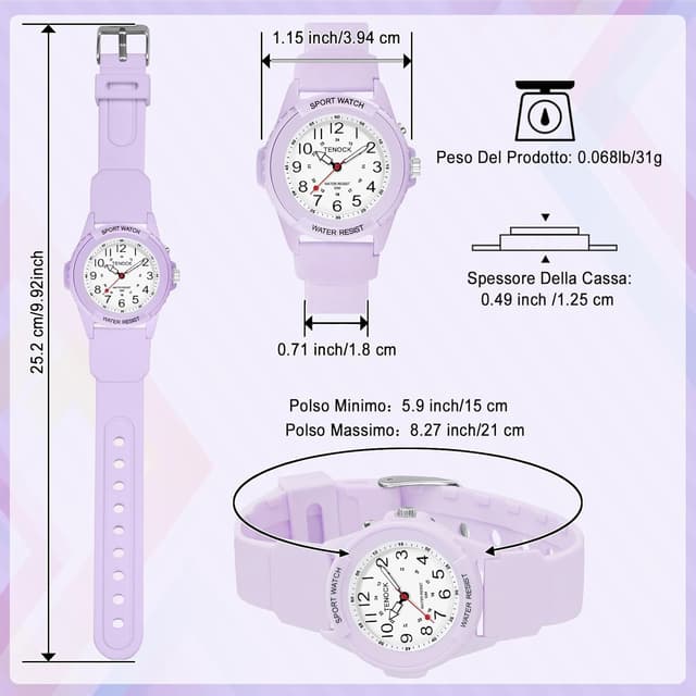 Thumbnail 5 de TENOCK Orologio da polso sportivo donna impermeabile 50 m