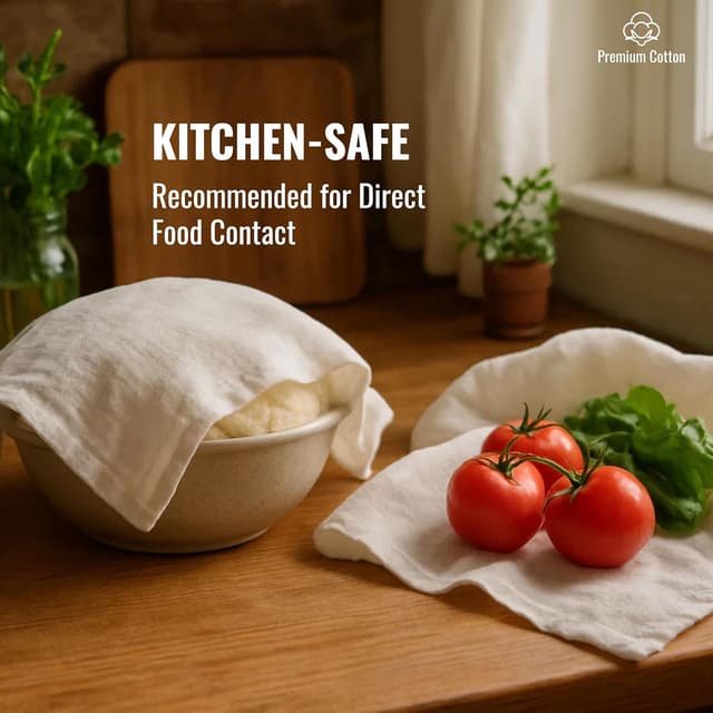 Detalle de LITO Linen and Towel Flour Sack Towels (Pack of 6) – 100% Cotton, 28x28 in Absorbent Towels for Kitchen & DIY