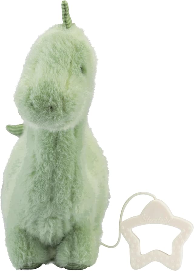 Detalle de Sterntaler Spieluhr M Dino Rexi – waschbares Baby-Kuscheltier mit herausnehmbarer Spieluhr, pudergrün