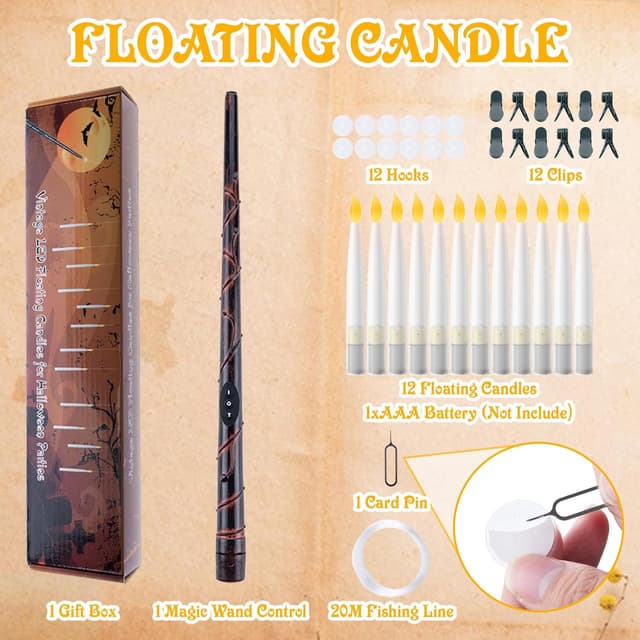 Thumbnail 6 de EXTSUD Juego de 12 velas LED flotantes con mando remoto 🕯️