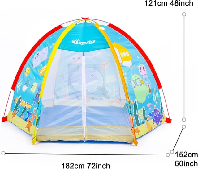 Detalle 2 de NARMAY Spielzelt Ozean-Kuppelzelt 182 x 152 x 121 cm
