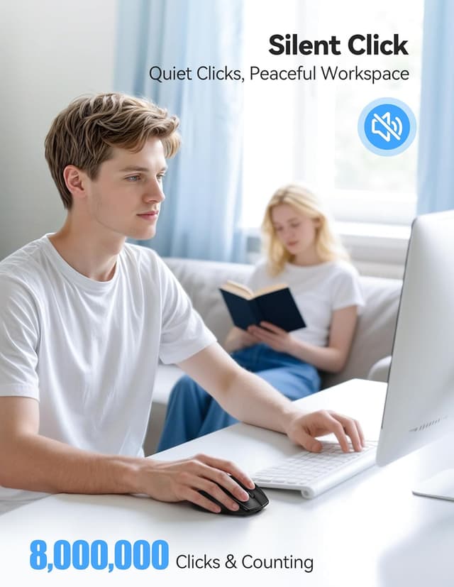 Detalle 2 de TECKNET PRO Rechargeable Wireless Mouse 6400 DPI