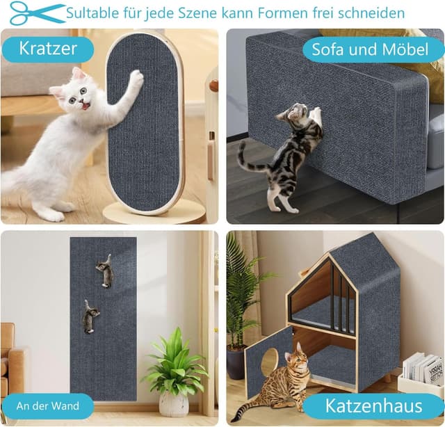 Thumbnail 4 de Katzen Kratzmatte Selbstklebend XXL 200Ă40 cm đŸ