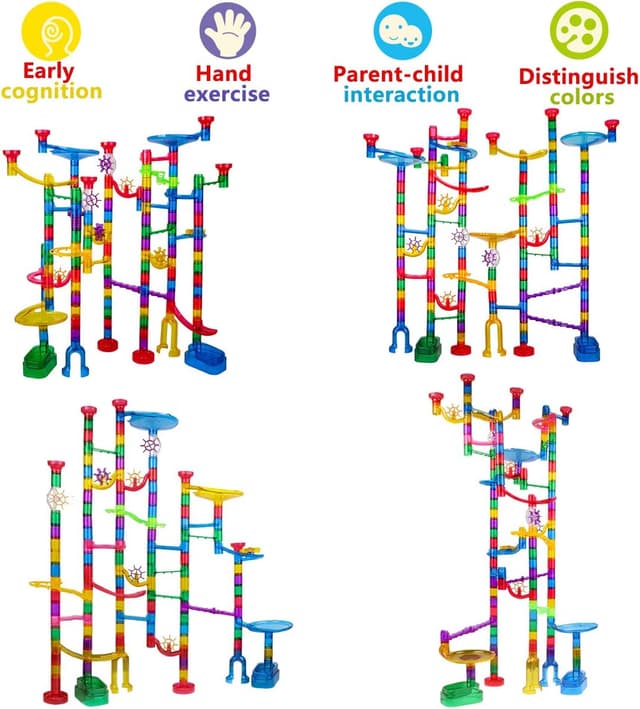 Thumbnail 5 de Meland Marble Run 153‑Piece Marble Track Toy 🎲