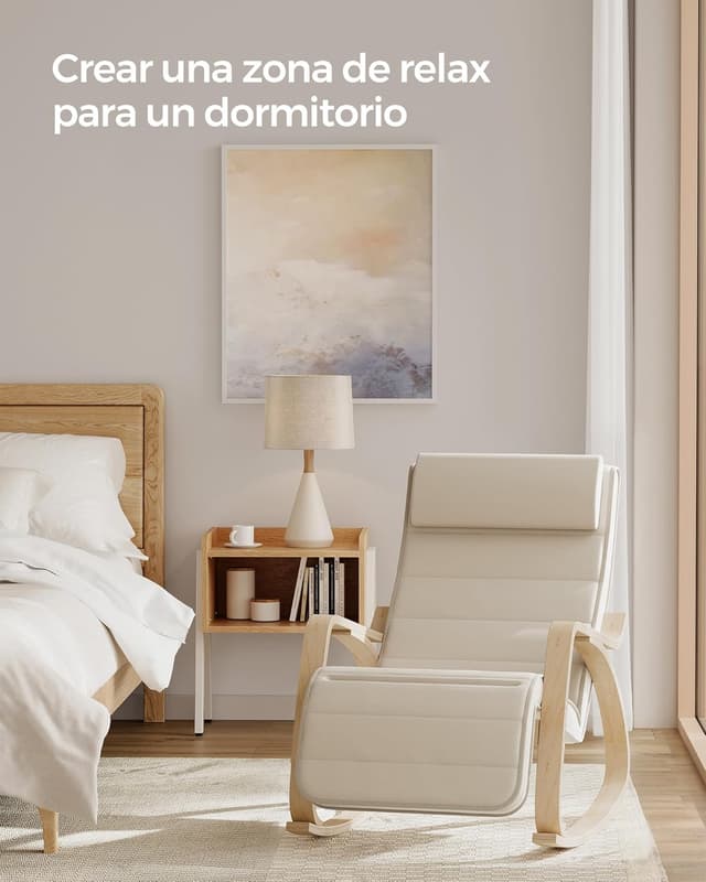 Thumbnail 3 de SONGMICS Silla Mecedora beige 150 kg