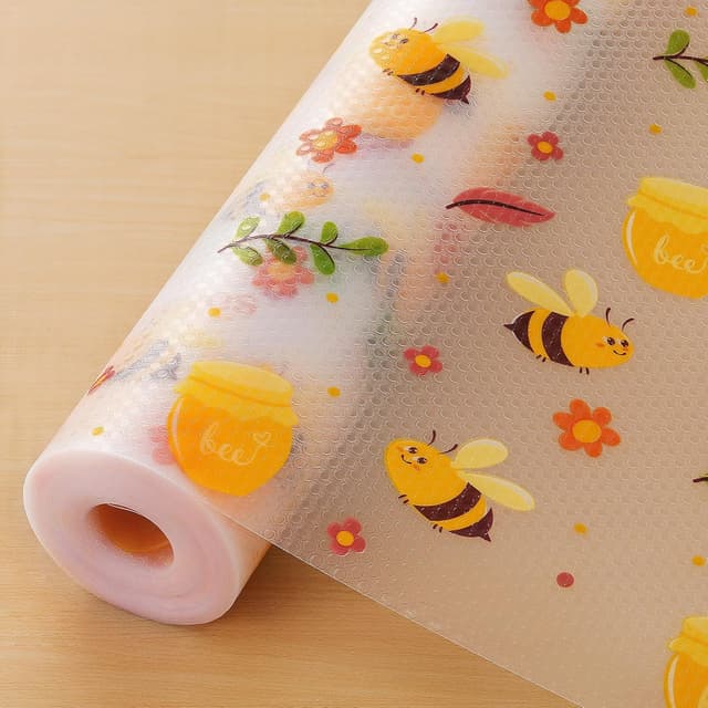 Detalle de Cooyes Shelf Liner Non-Slip EVA Cabinet & Drawer Liner (Amber, 11.8" W x 118" L) – Waterproof, Non-Adhesive