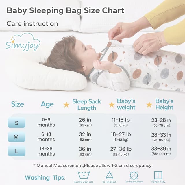 Thumbnail 5 de SIMYJOY 2.5 Tog Baby Sleeping Bag
