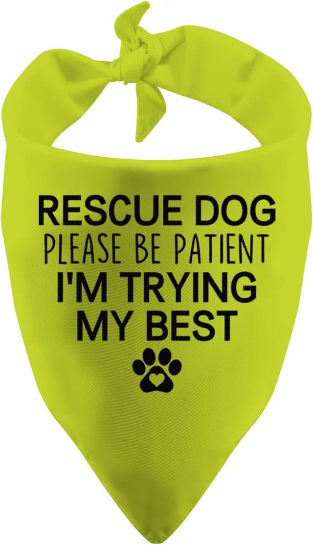 Thumbnail 6 de Rescue Dog Bandana "Please Be Patient I'm Trying My Best"