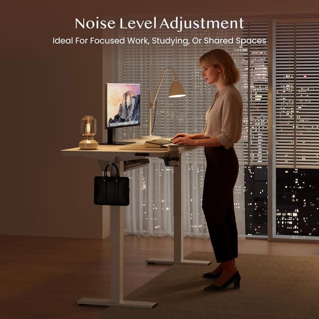 Thumbnail 6 de FlexiSpot Bureau assis-debout réglable en hauteur 180x80 cm avec mémoire 70 kg, blanc