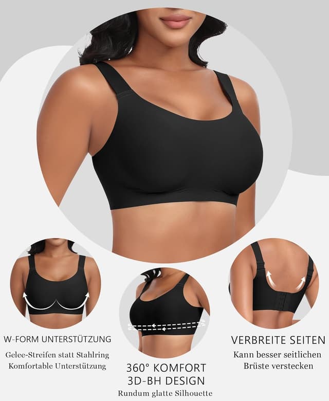 Detalle 2 de Nahtloser BH Damen ohne Bügel, Soft Komfort