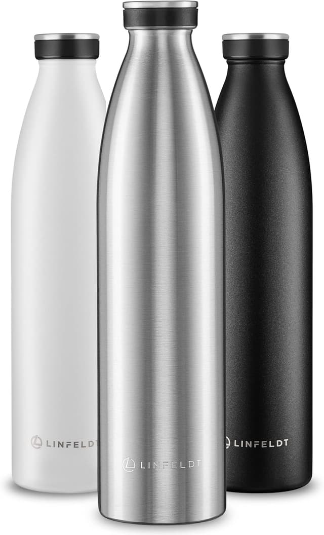 Detalle de LINFELDT 1L isolierte Trinkflasche Edelstahl