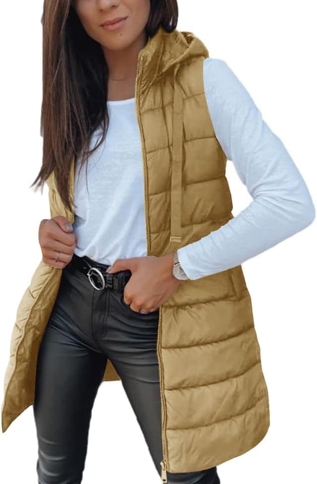 Thumbnail 4 de Veatzaer Long Puffer Vest 100% Polyester