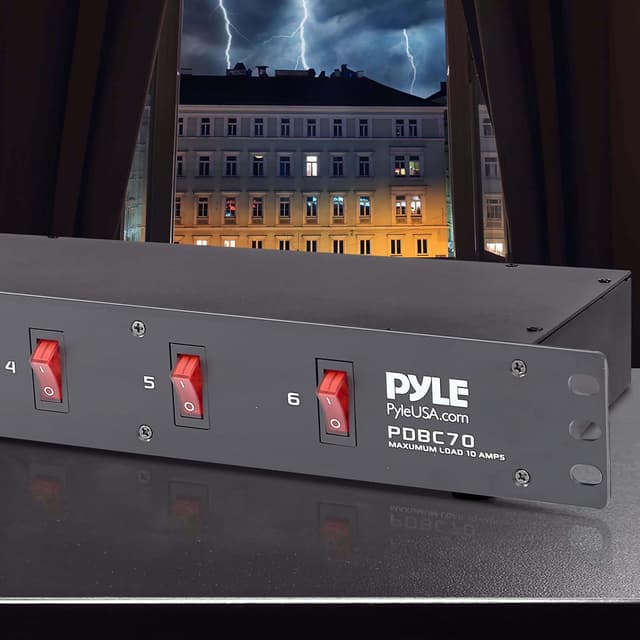 Detalle 1 de Pyle Multipresa Rack 1U con 150 Joule