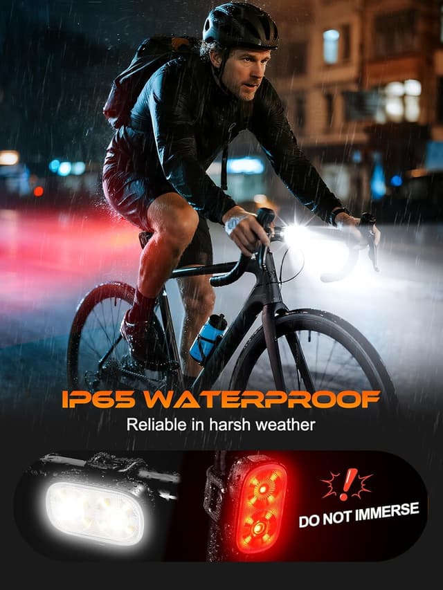 Thumbnail 3 de ISEYOU 30mm Slim Bike Lights Front and Back