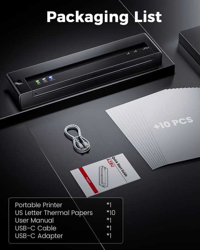 Thumbnail 6 de TATTMUSE Thermodrucker A4 (Bluetooth, mobil) für A4/A5/B5 mit Thermopapier