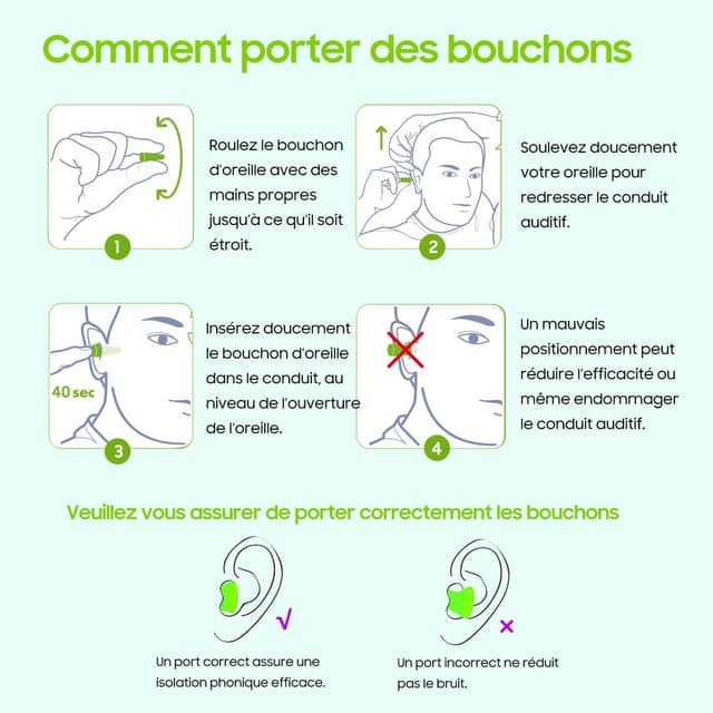 Thumbnail 6 de Bouchons d'oreille 50 paires pour dormir