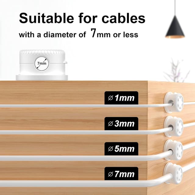 Thumbnail 2 de Kimsky Kabelhalter 9 Stück Desktop Organizer