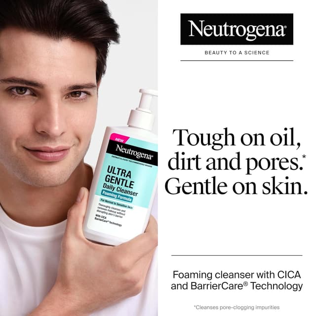 Detalle de Neutrogena Ultra Gentle Daily Facial Cleanser for Sensitive Skin