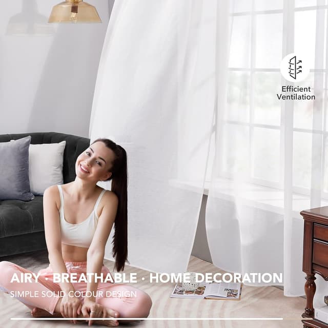 Thumbnail 6 de Deconovo tende per interni 2 pezzi voile