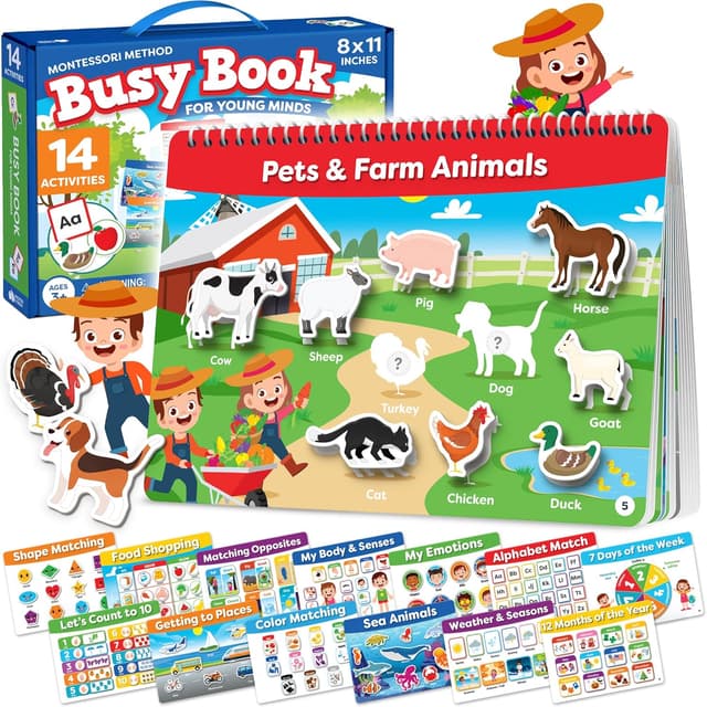 Detalle de Montessori Busy Book 8x11 for Toddlers
