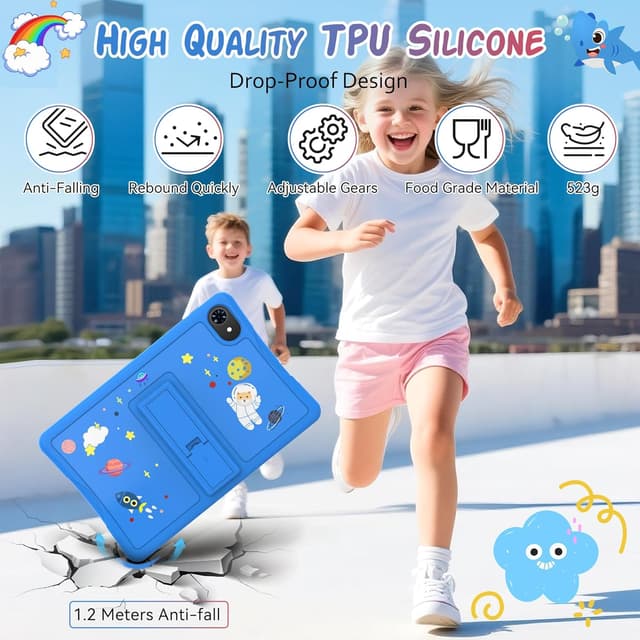 Thumbnail 6 de TABWEE Kids Tablet 10 inch (Android 15) with Parental Control, 12GB RAM / 64GB ROM + 2TB expansion, includes case & stylus