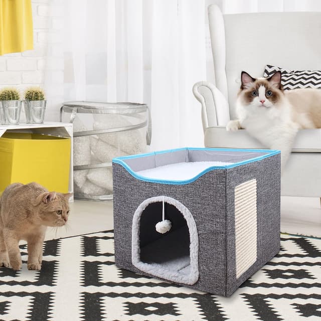 Thumbnail 6 de FURRYPAWS Katzenhöhle für Katzen zum Ruhen