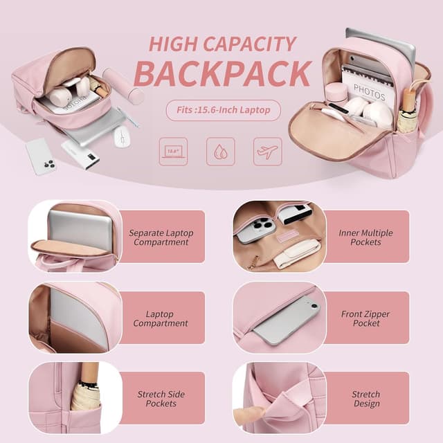 Thumbnail 2 de GOLF SUPAGS Mochila Casual Rosa para Trabajo y Viaje