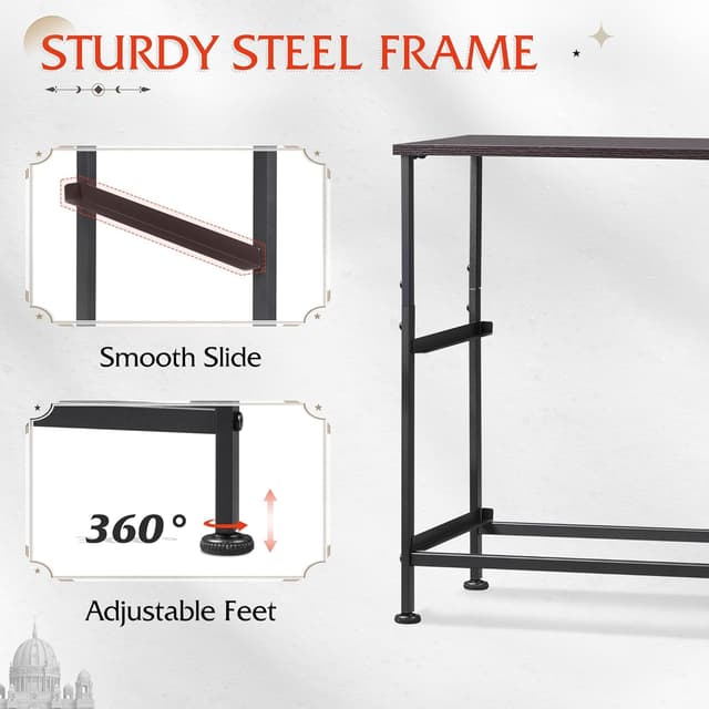 Thumbnail 6 de WLIVE Nightstand 2-Drawer Bedside Table