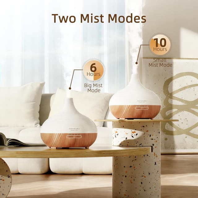 Thumbnail 5 de ASAKUKI 300ml Essential Oil Diffuser