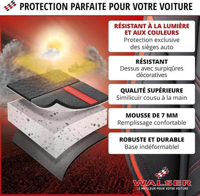 Thumbnail 2 de Walser Rey Housse de siège universelle Noire