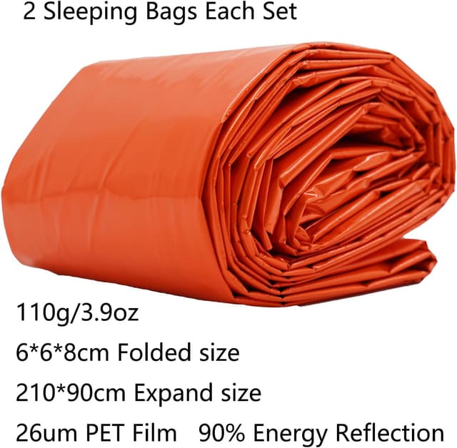 Thumbnail 2 de Notfall Schlafsack Set 2er Pack Survival Biwaksack