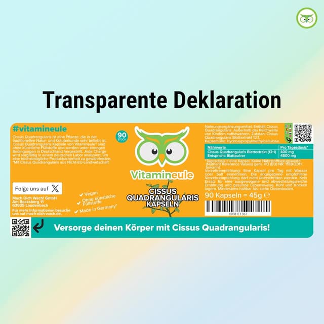 Thumbnail 5 de Vitamineule® Cissus Quadrangularis 400 mg Kapseln