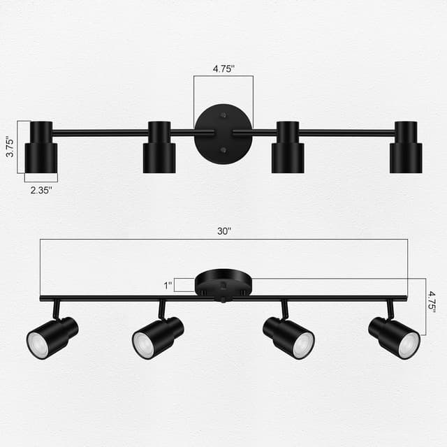 Thumbnail 5 de BoostArea LED 4-Light Track Lighting Kit for Rooms