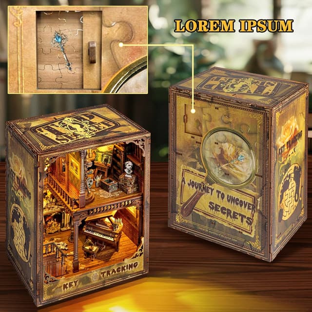 Thumbnail 5 de RONSTONE Book Nook Casita de Muñecas