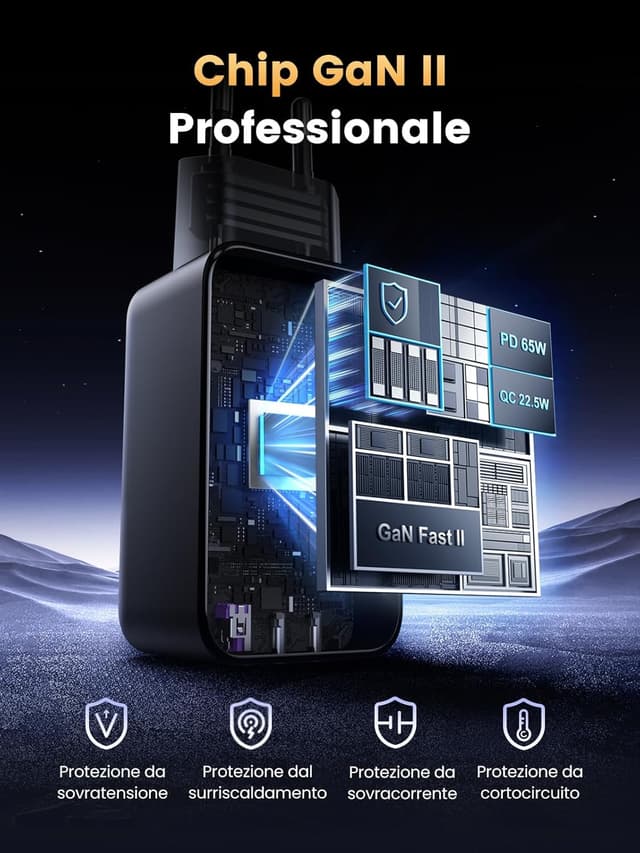 Thumbnail 4 de UGREEN Nexode 65W caricabatterie USB-C 3 porte ⚡