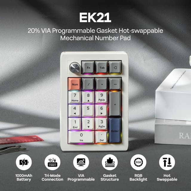 Detalle 2 de EPOMAKER EK21 VIA Numpad
