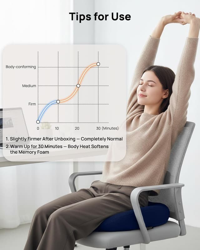 Thumbnail 6 de Feagar Ciambella per sedersi cuscino ortopedico in memory