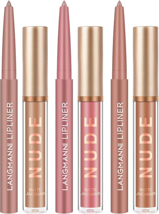 Detalle de LOPHE Rossetto Liquido: set 3 lucidalabbra opaco e 3 matite per labbra #09, #10, #11