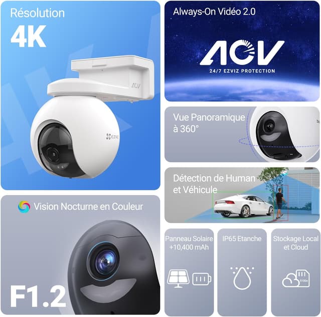 Detalle 2 de EZVIZ CB8 Pro 4K Caméra extérieure