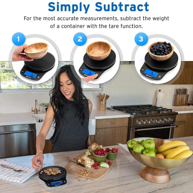 Detalle 2 de Etekcity Küchenwaage 5 kg, präzise 0,1 g 📏