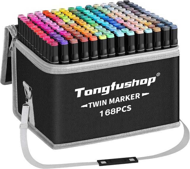 Imagen de Tongfushop 168 Farben Marker Set 🎨 en OfertitasTOP